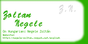 zoltan negele business card